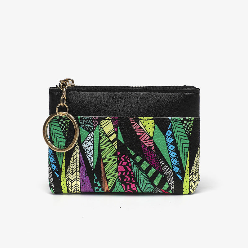 PU Leather Coin Purse Keychain Stylish Compact Wallet Accessory 10