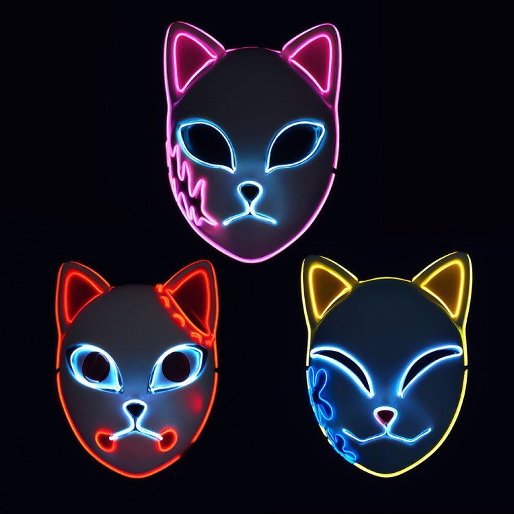 Halloween Glowing Fox Mask Party Costume Accessory 2