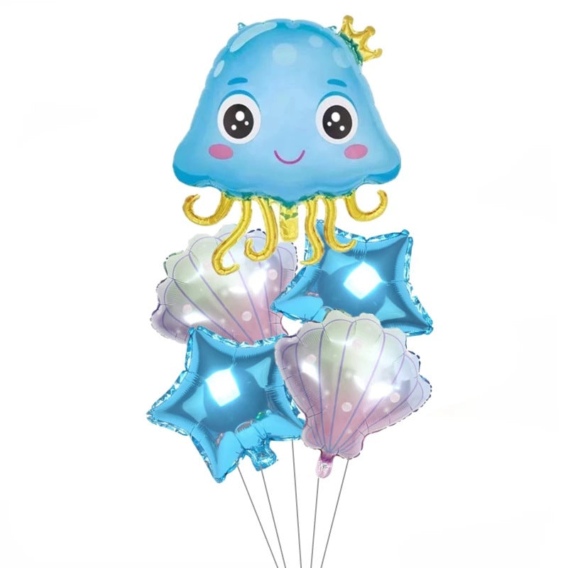 Ocean Animal Theme Foil Balloon Set Birthday Party Decoration 4