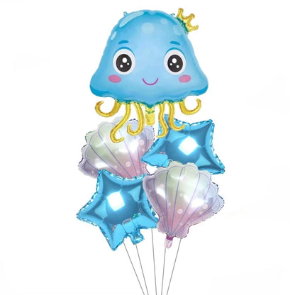 Ocean Animal Theme Foil Balloon Set Birthday Party Decoration 4