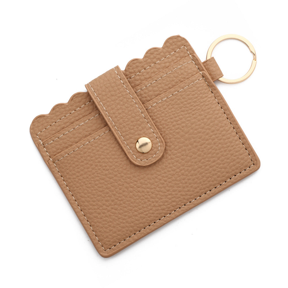 PU Leather Keychain Coin Purse Card Holder Compact Design 33