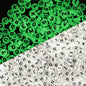 100 Pack Glow In The Dark Flat Round Letter Heart Acrylic Beads Bracelet Accessories 6