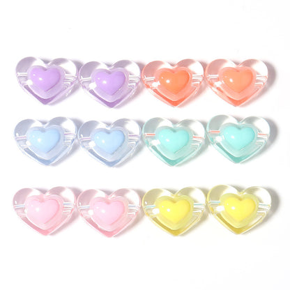 100 Pack Transparent Multi-Style Acrylic Beads Bracelet Accessories 27