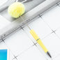 Plush Pom-pom Beadable Ballpoint Pens 15.5 x 0.8cm DIY Craft Supplies 12