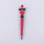 Mom Series Pattern Silicone Beaded Pens Handmade Office School Supplies 11