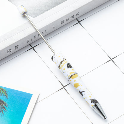 DIY Student Graduation Season Series Printed Beadable Ballpoint Pen Plastic 10