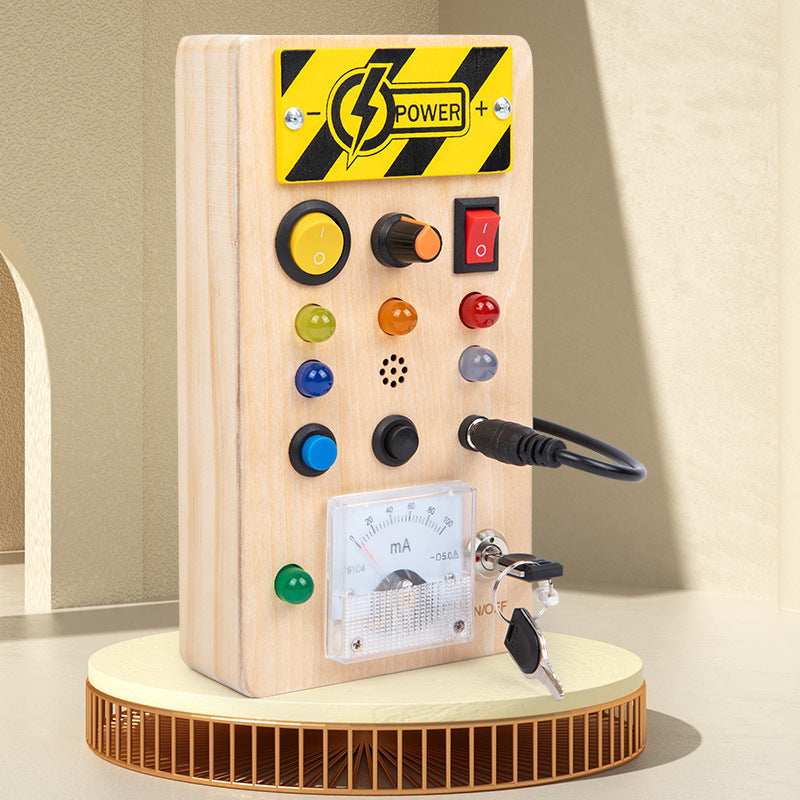 Wooden Montessori Busy Board Educational Toy for Toddlers 18cm 7