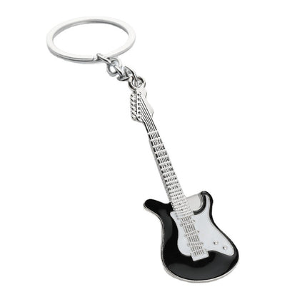 Metal Guitar Keychain Zinc Alloy Music Charm Accessory 5