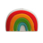 20pcs Silicone Focal Beads Rainbow Layered Arches Design 4
