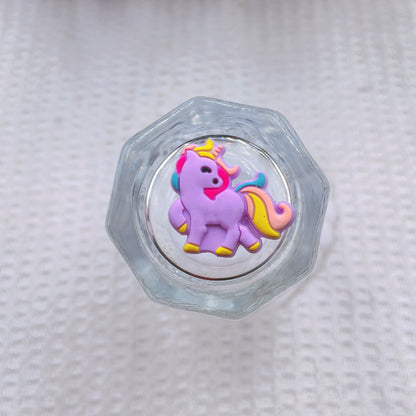 20Pcs Silicone Focal Beads Colorful Unicorn Sitting Pose 7