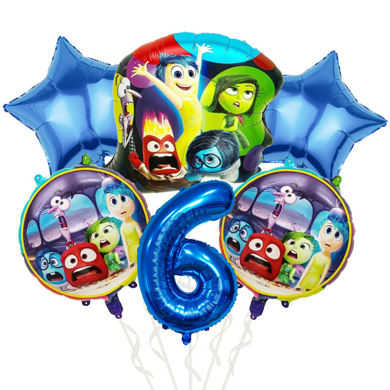 Inside Out Foil Balloon Set Kids Birthday Party Decoration 5pcs 10pcs 28