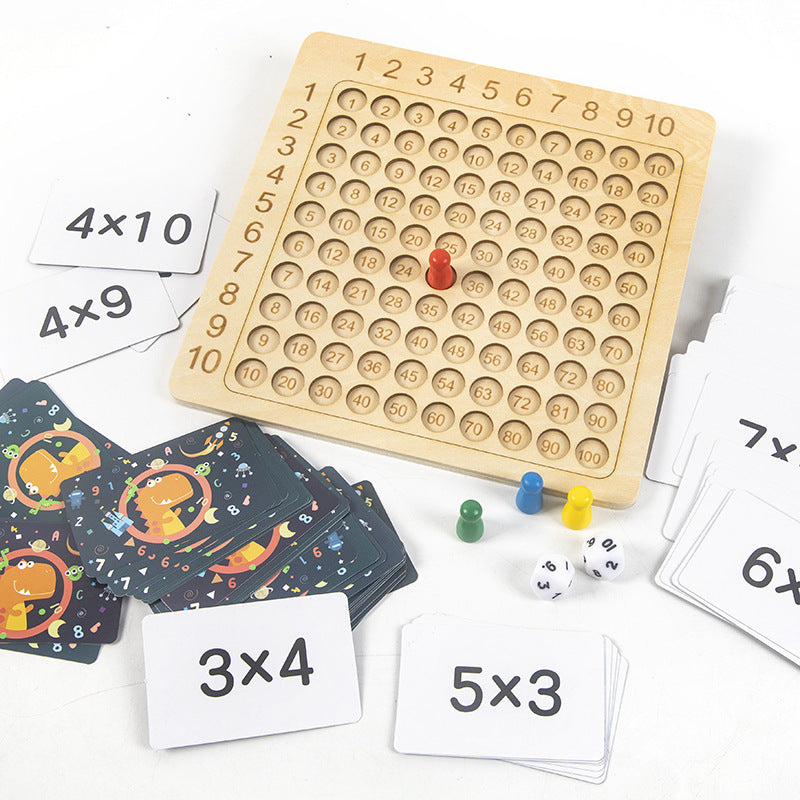Wooden Multiplication Table Montessori Toys Educational for Kids 2