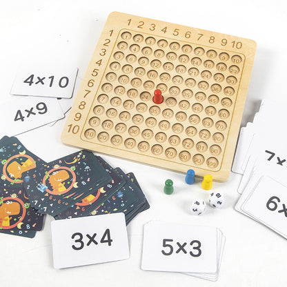 Wooden Multiplication Table Montessori Toys Educational for Kids 2
