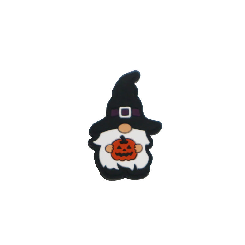 20Pcs Silicone Focal Beads Halloween Dwarf Pumpkin Holding Pumpkin 12