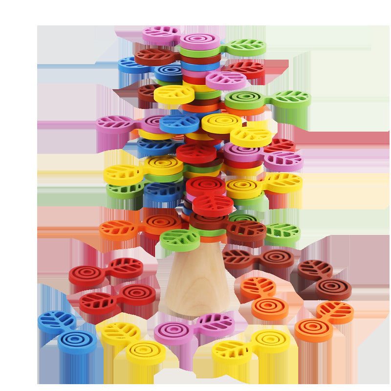 Wooden Interlocking Rotating Building Blocks Educational Toy 5