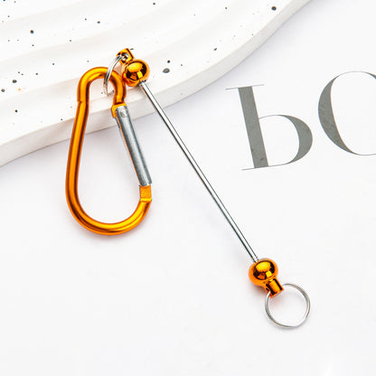 Beadable Carabiner Keychain Metal DIY Craft Supplies 5.4g 12