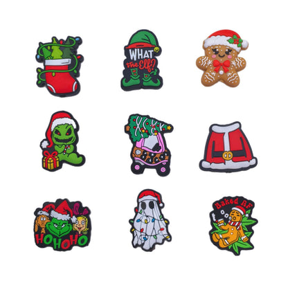 20Pcs Silicone Focal Beads Christmas Series Assorted Holiday Designs
