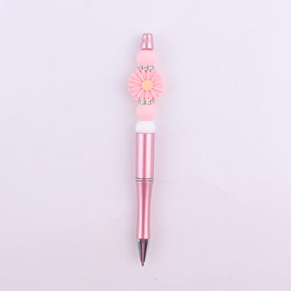Daisy Flower Silicone Beaded Pens Ballpoint Novelty Handmade Gift 9