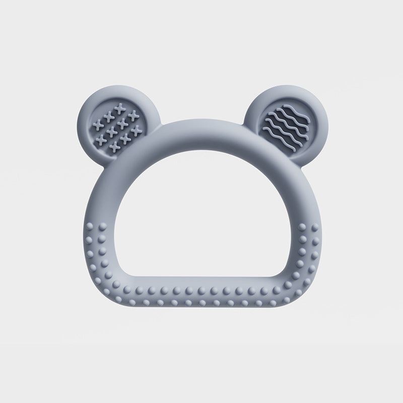 Bear Head Silicone Teething Toy Handheld for Baby 80x72x14mm 7