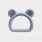 Bear Head Silicone Teething Toy Handheld for Baby 80x72x14mm 7