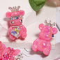 5pcs 22x38mm Crown Bear Acrylic Beads Rhinestone Embellished 8