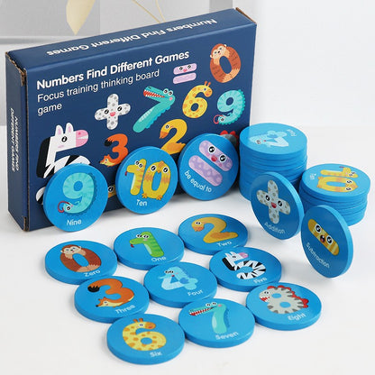 Wooden Dinosaur Number Traffic Memory Game Montessori Toys 6