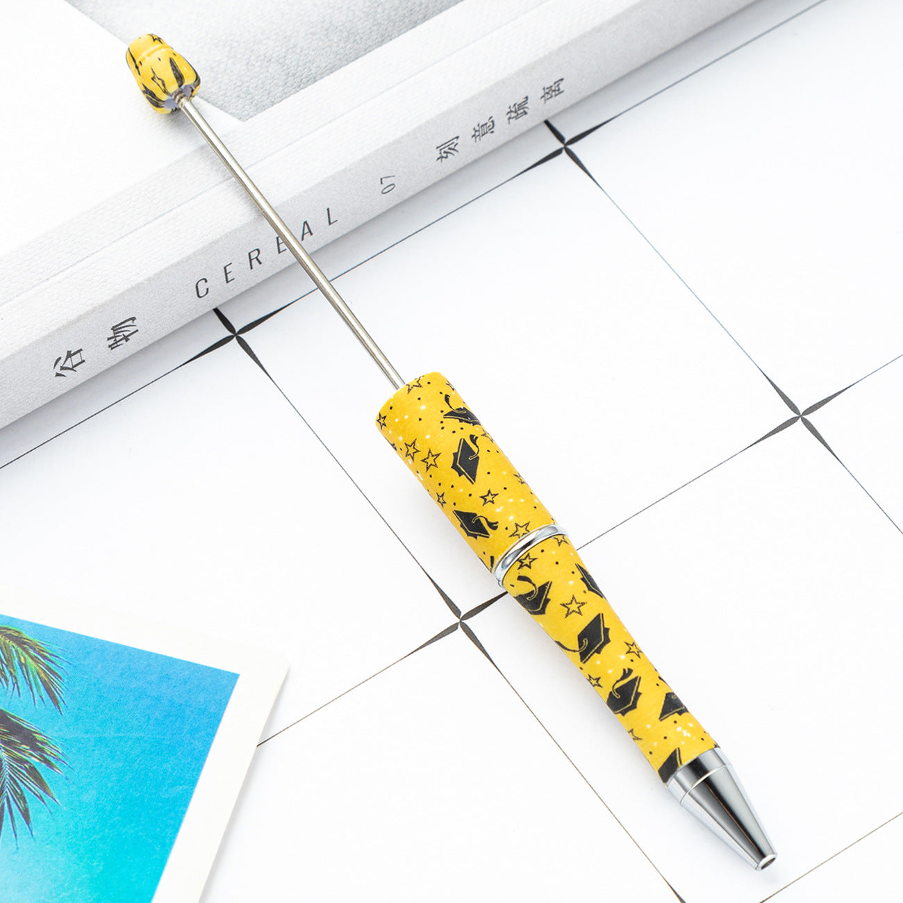 DIY Student Graduation Season Series Printed Beadable Ballpoint Pen Plastic 6