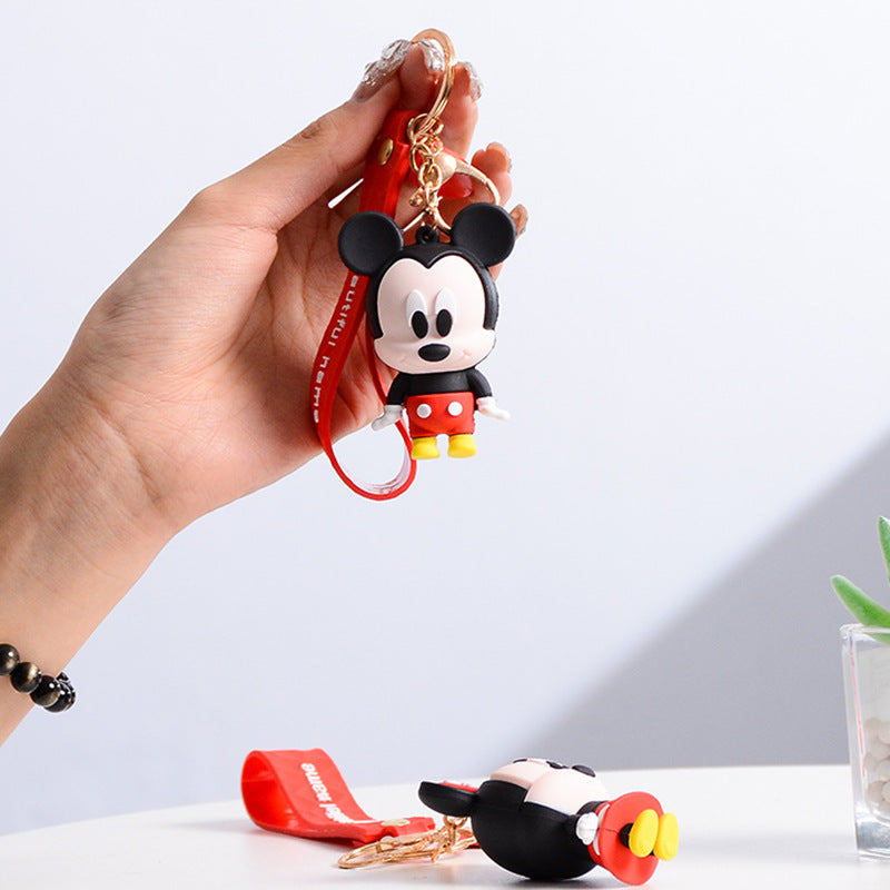 Cartoon Character Silicone Bead Keychain Cute Charm 7