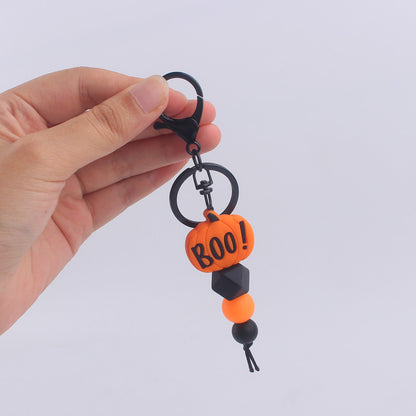 Halloween Themed Silicone Bead Keychain Assortment Charm Set 3