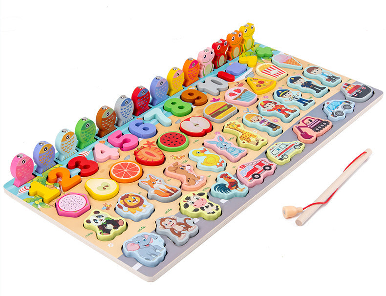 Wooden Magnetic Puzzle Board Montessori Toys Educational Toy 3