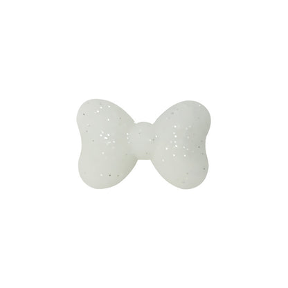 20Pcs Silicone Focal Beads Bow Cross Solid Luminous Design 12