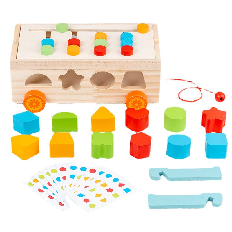 Wooden Shape Pairing Montessori Toys for Toddlers 24.5cm 5