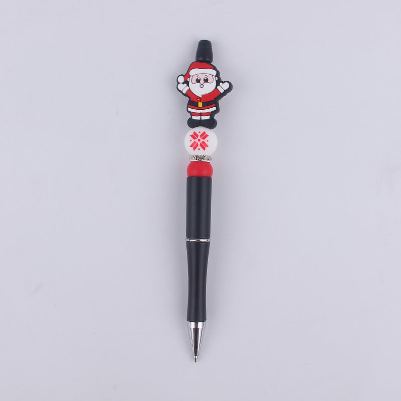 Christmas Silicone Beaded Pens Santa Claus Snowman Tree Holiday Gift 16