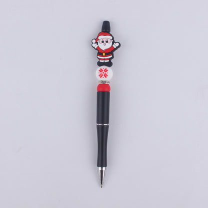 Christmas Silicone Beaded Pens Santa Claus Snowman Tree Holiday Gift 16