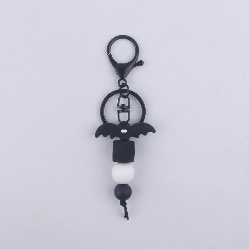 Halloween Themed Silicone Bead Keychain Assortment Charm Set 7