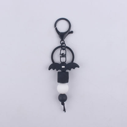 Halloween Themed Silicone Bead Keychain Assortment Charm Set 7