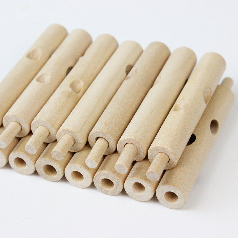 Wooden Building Blocks Montessori Toys Leaf Spliced Design 35cm 5
