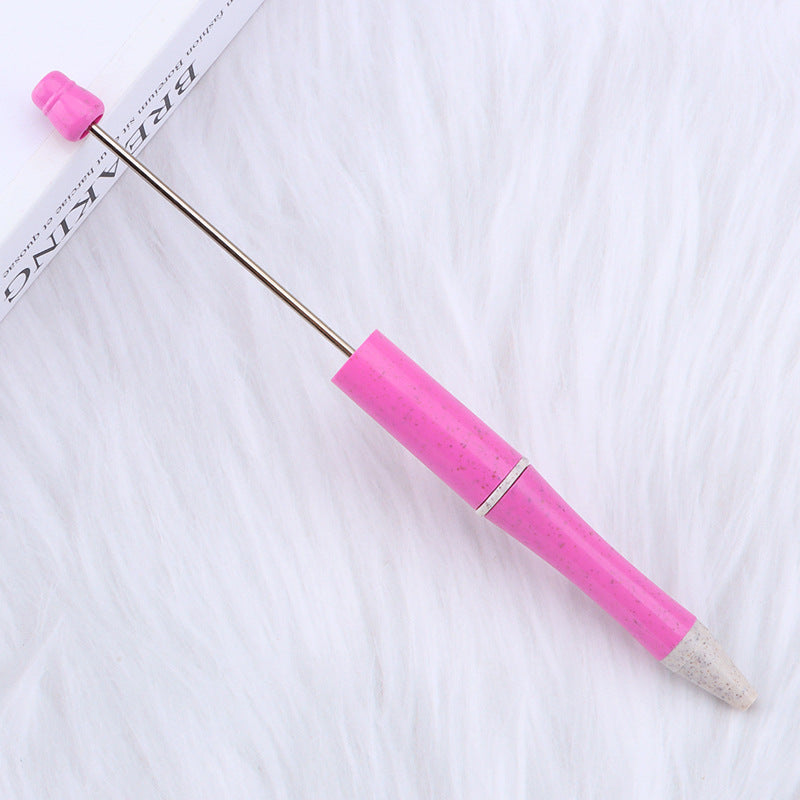 Environmentally Friendly ABS Wheat Straw Beadable Ballpoint Pens DIY Craft Supplies 12