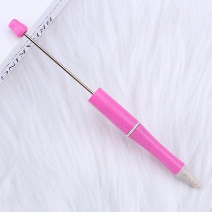 Environmentally Friendly ABS Wheat Straw Beadable Ballpoint Pens DIY Craft Supplies 12