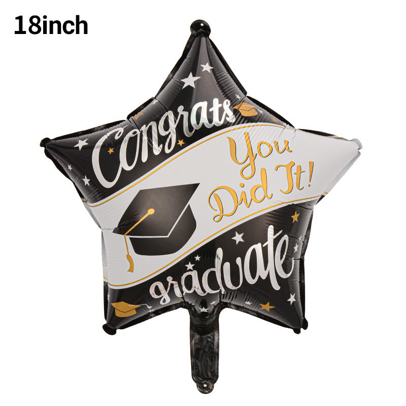 Graduation Foil Balloons Party Decoration Set 50pcs 16