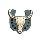20pcs Silicone Focal Beads Ox Skull with Horns and Horseshoe Base 5