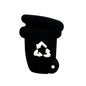 20pcs Silicone Focal Beads Garbage Bin with Lid Raised Recycling Symbol 5