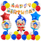 Circus Cartoon Clown Foil Balloon Set Party Decoration