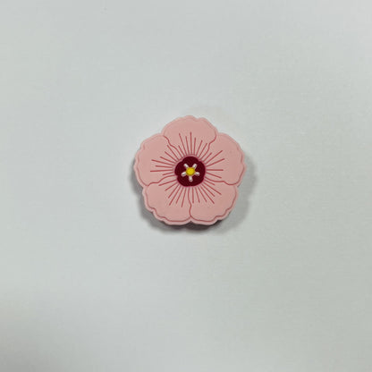 20Pcs Silicone Focal Beads Flower Macaroon Color Design 8