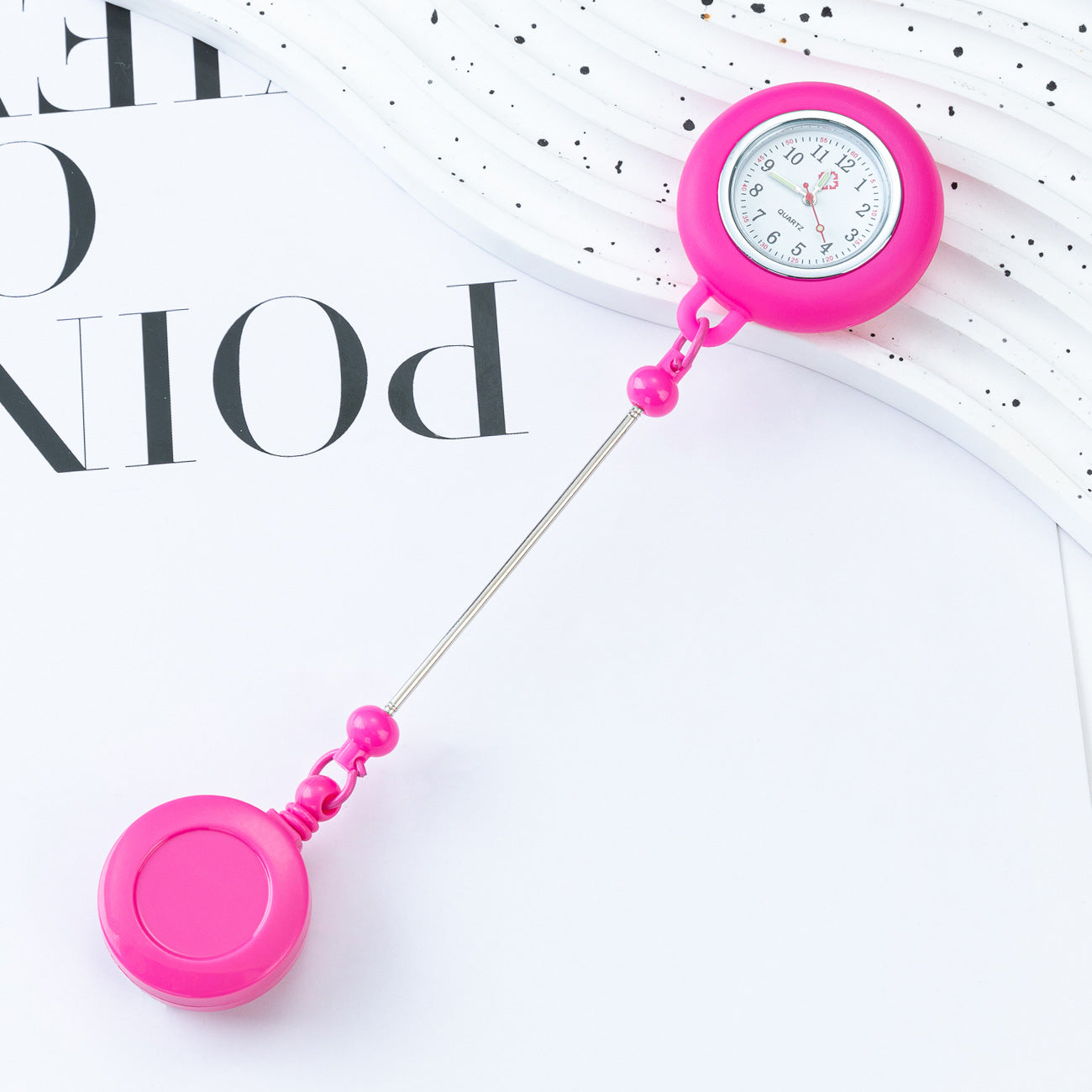 Beadable Glow In The Dark Pocket Watch Silicone DIY Nurse Doctor Gift 9