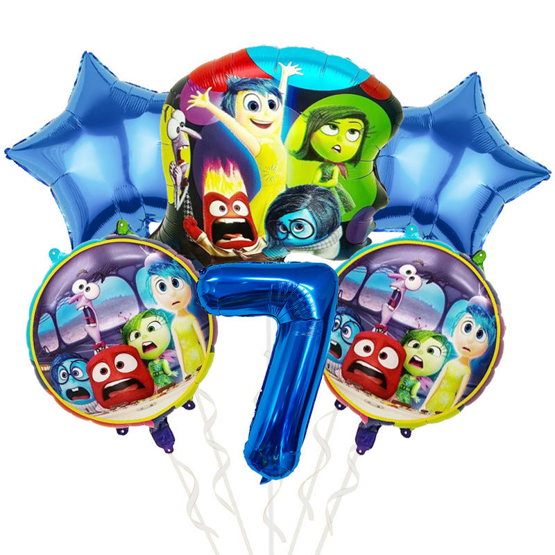 Inside Out Foil Balloon Set Kids Birthday Party Decoration 5pcs 10pcs 29