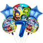 Inside Out Foil Balloon Set Kids Birthday Party Decoration 5pcs 10pcs 29