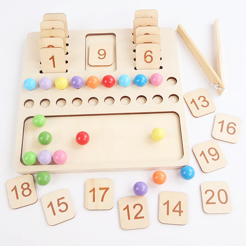 Wooden Montessori Toys Math Learning Board Educational Toy 3