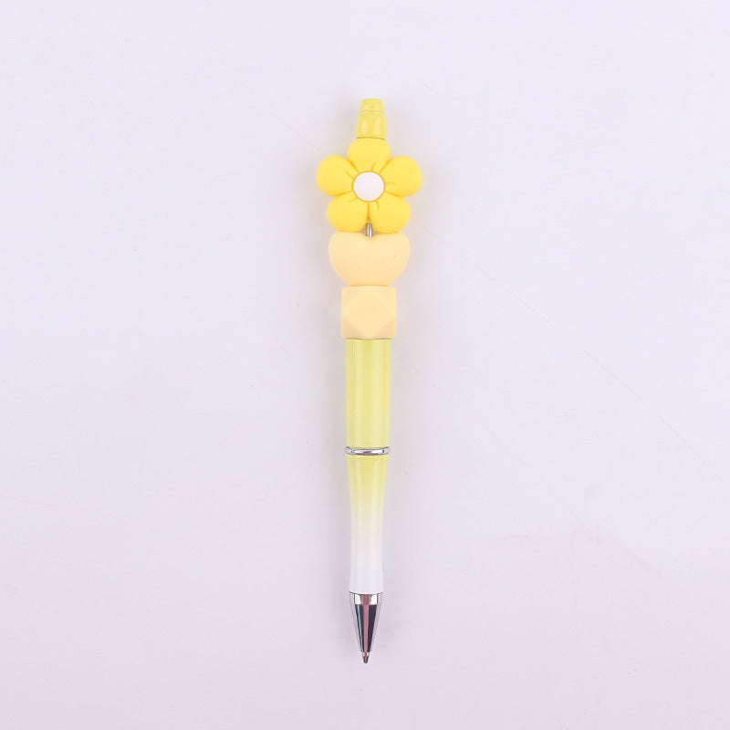 Daisy Flower Silicone Beaded Pens Ballpoint Novelty Handmade Gift 21