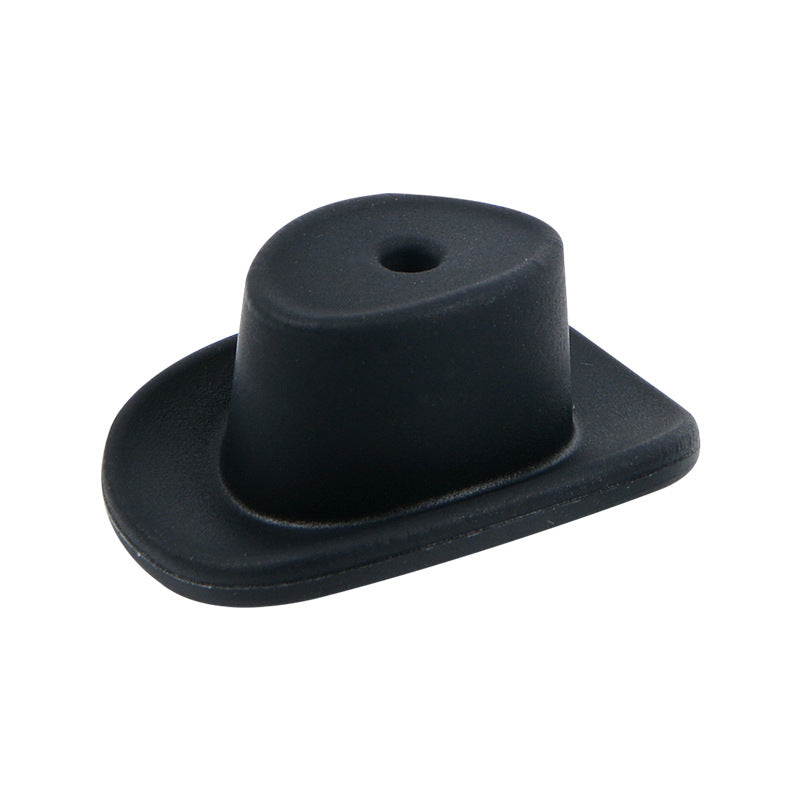 20pcs Silicone Focal Beads Cowboy Hat Shape Flat Design 5